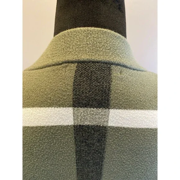 Tahari Windowpane Plaid Cardigan Sweater Long Pockets Size ? Medium to Large - Picture 7 of 12